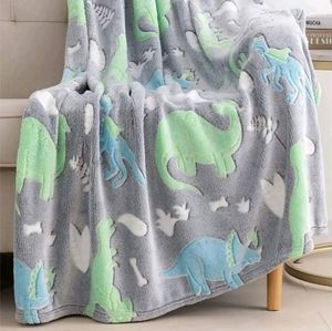 Glow in The Dark Dinosaur Blanket